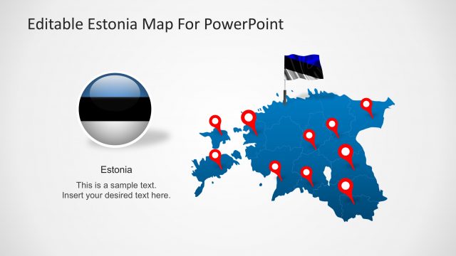 Editable Estonia Map for PowerPoint