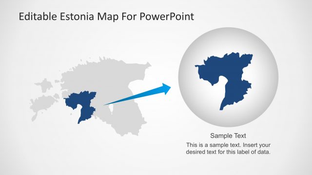 State Highlighted in Estonia Map