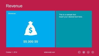 Revenue Slide Design Metro UI for PowerPoint