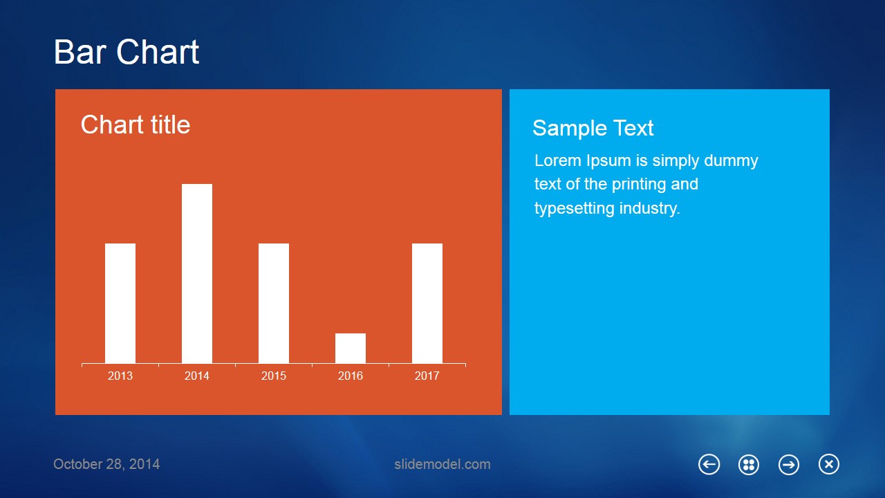 Bar Chart Metro UI Slide Design for PowerPoint