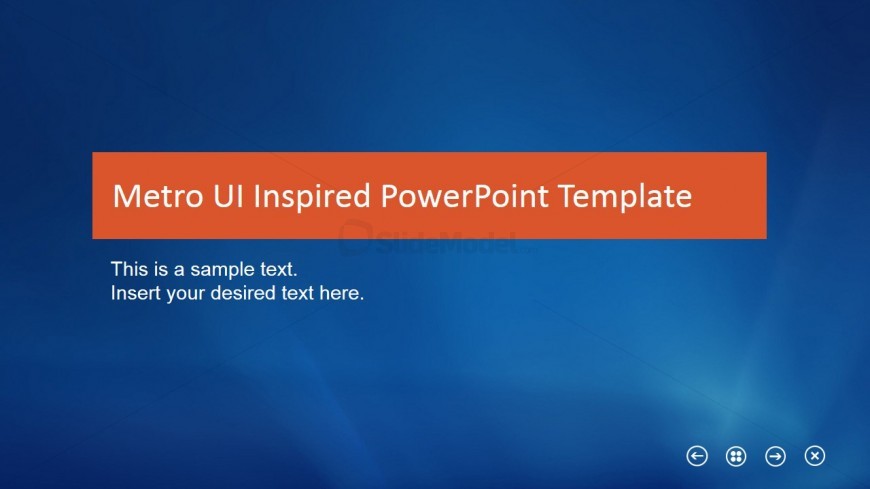 Flat Metro UI Inspired Slide Design for PowerPoint