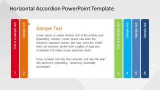 PowerPoint Horizontal Accordion Templates Step 2