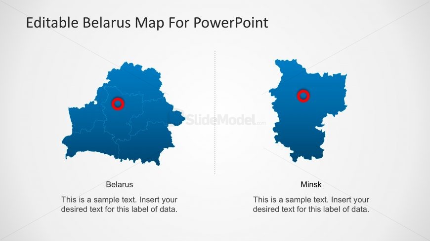 PowerPoint Map of Belarus and Minks