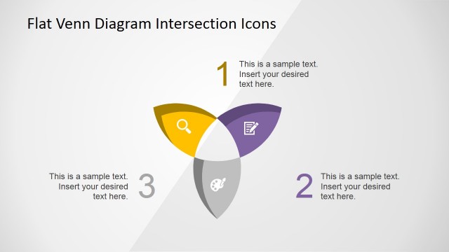 Intersections of Three Circles Diagram for PowerPoint