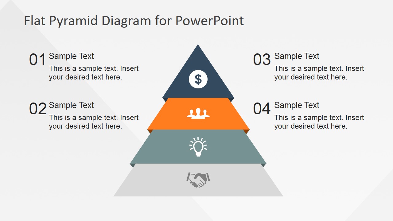 Segmented Pyramid Design with Flat Style for PowerPoint