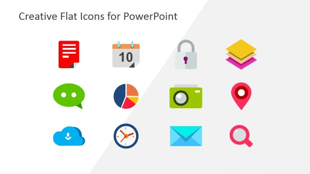 Creative Business Flat Icons for PowerPoint