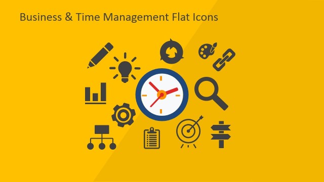 Business & Time Management PowerPoint Flat Icons