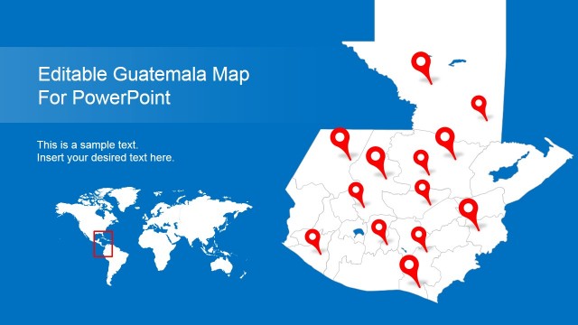 Editable Guatemala PowerPoint Map