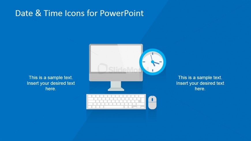 Computer Shape for PowerPoint & Clock