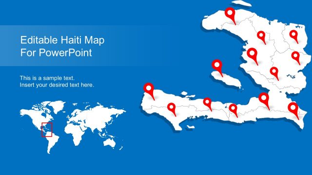Editable Haiti Map with States