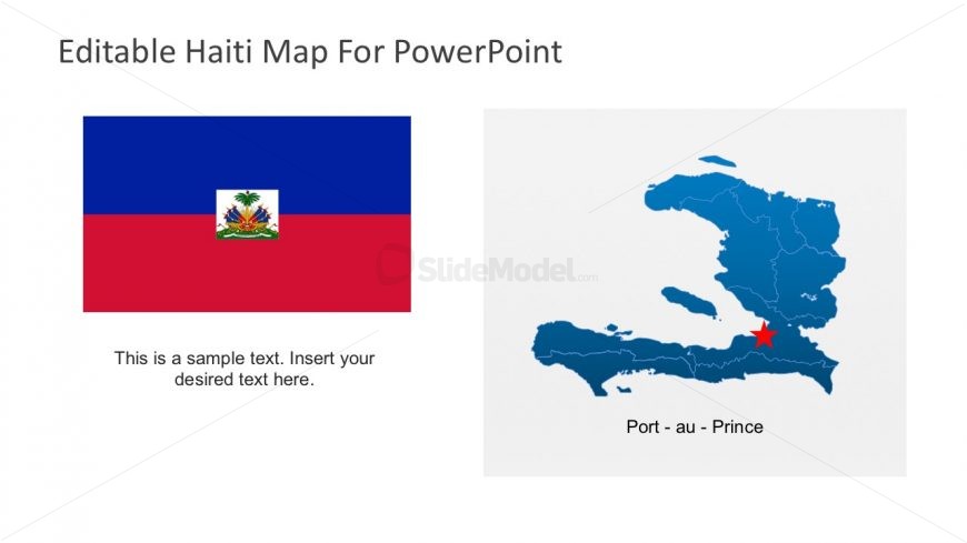 Editable Haiti State Map with Flag