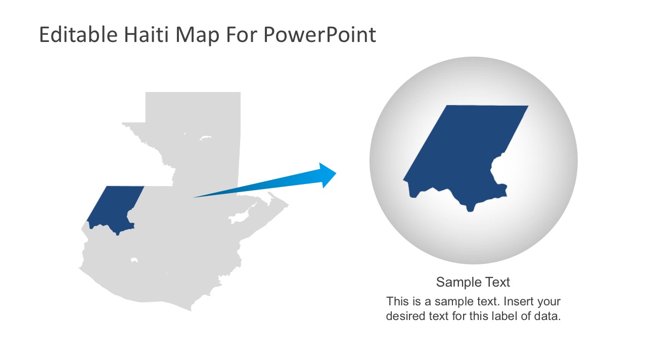 Editable Blank Map of Haiti for PowerPoint