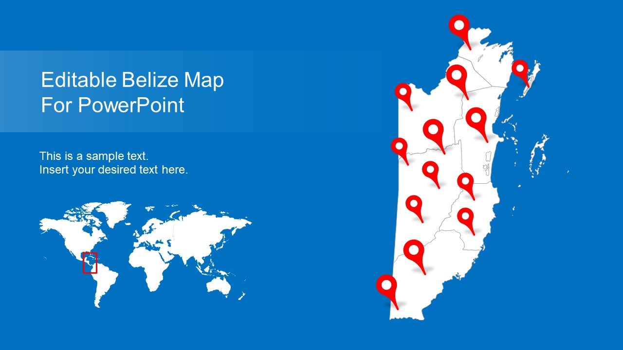 Belize PowerPoint and World Map