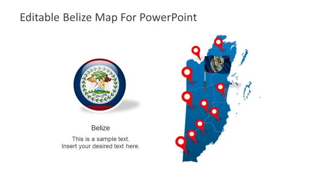 Map Silhouette for Belize