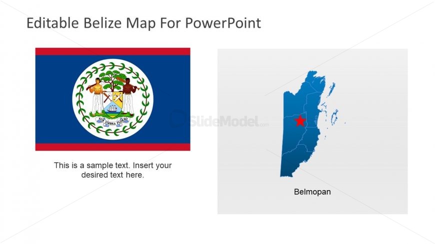 Outline Map and Flag of Belize