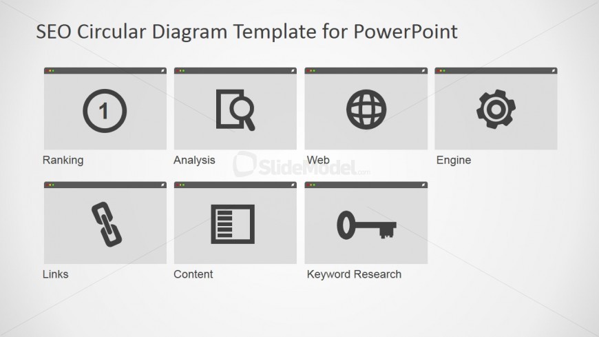 SEO Icons Clipart for PowerPoint Slides