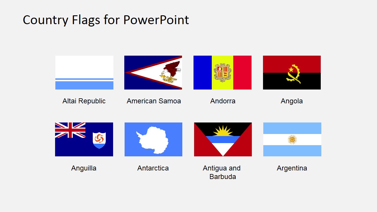 Country Flags Clipart for PowerPoint (A to B) SlideModel