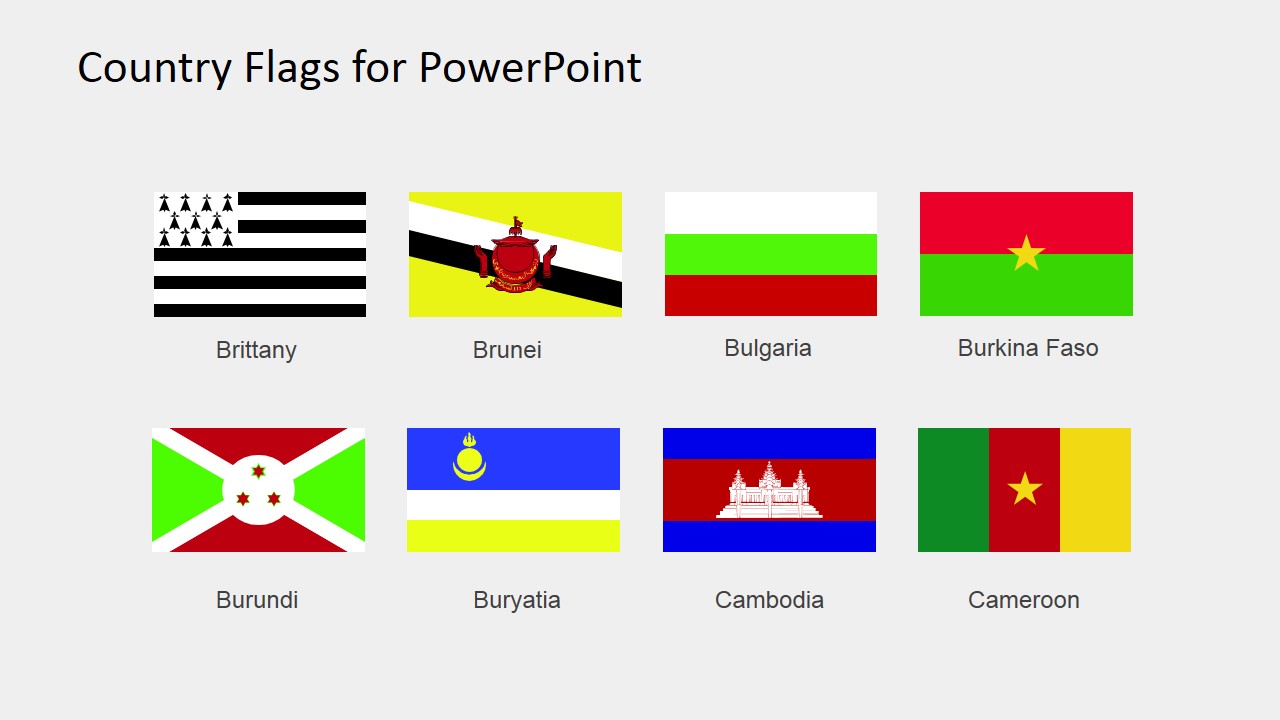 Country Flags Clipart For PowerPoint (B To C) - SlideModel