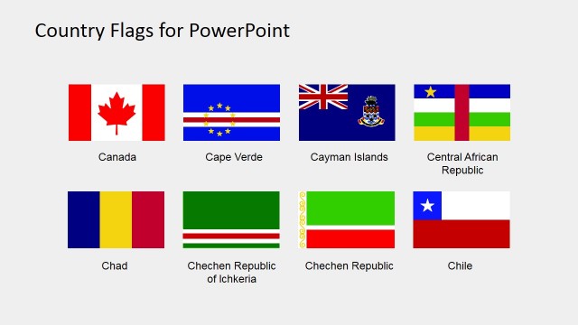 Flags for Country Maps PowerPoint Slide Design