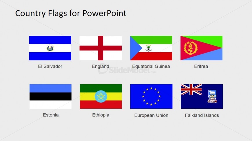 Countries in a Continent PowerPoint Template  