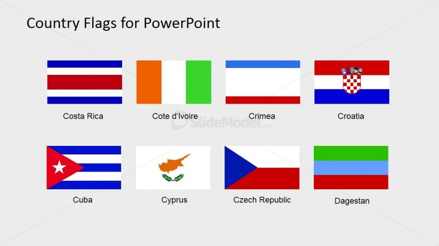 Flag for Maps PowerPoint Slide 
