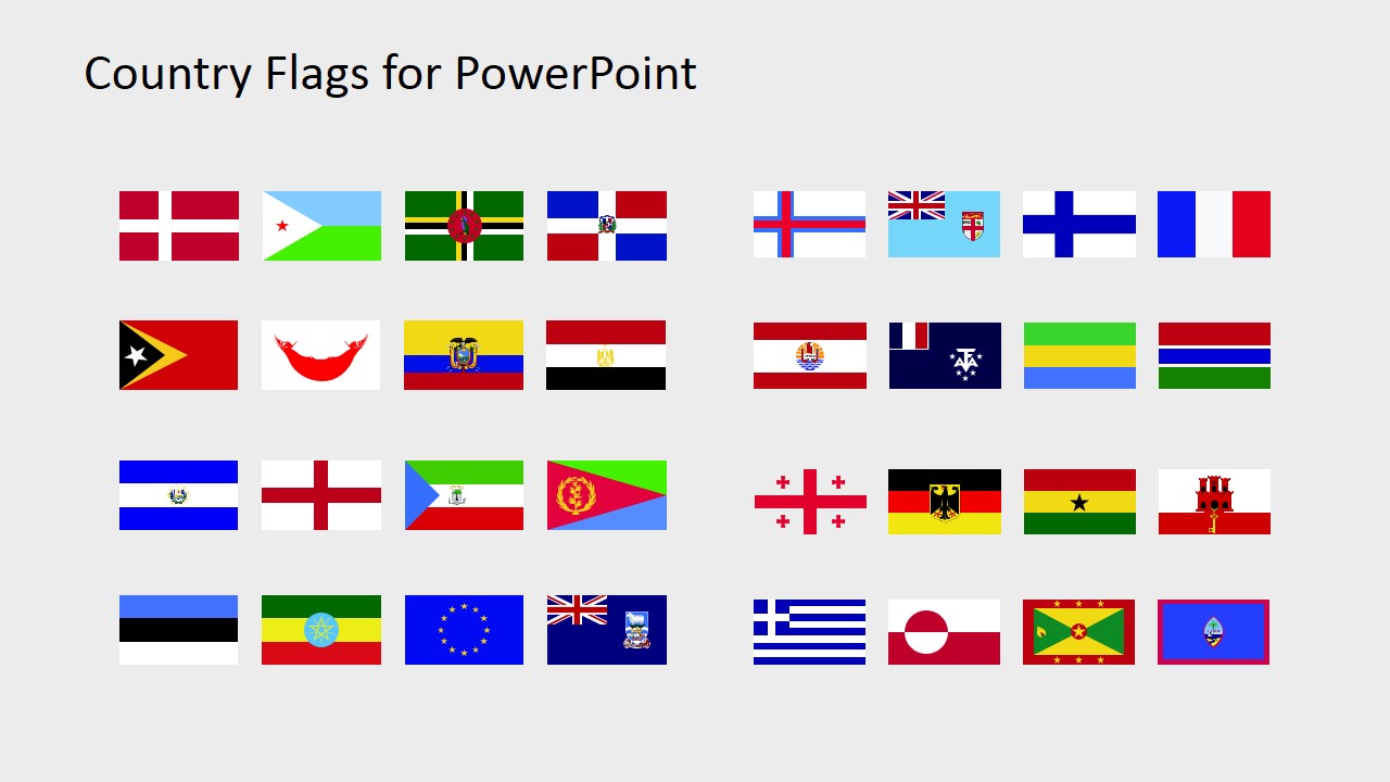 Square shaped deals country flags