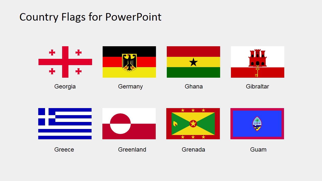 Country Flags Clipart for PowerPoint (D to G) SlideModel