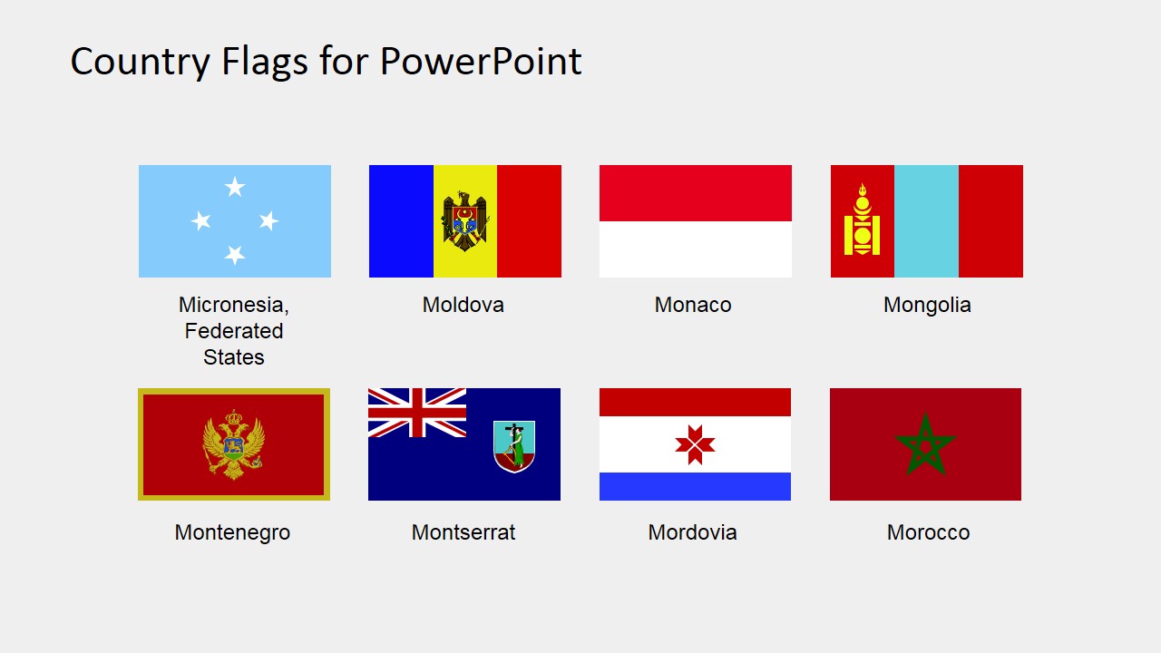 World Flags Vectors for PowerPoint