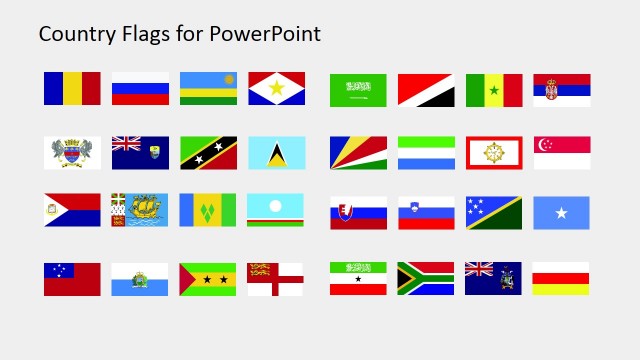 Country Flags Clipart for PowerPoint (R to S)