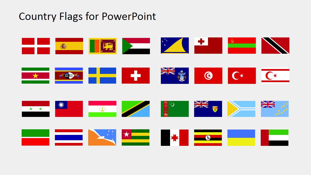 PPT Flag Icons for PowerPoint (S to Z)
