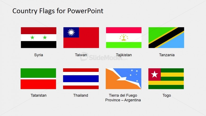 Clipart Flags for PowerPoint (S to Z)