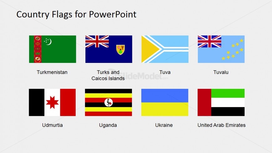 PowerPoint Shapes of Country Flags (S to Z)