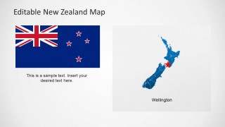 Flag of New Zealand & Wellington Map