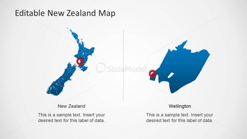 New Zealand Map & Capital City Slide Design
