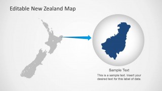 Map of New Zealand Clipart for PowerPoint