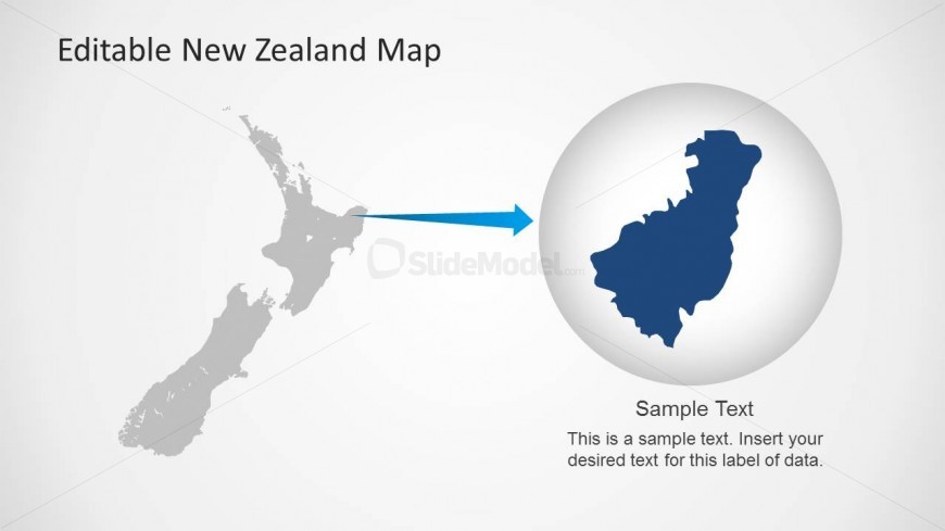 Map of New Zealand Clipart for PowerPoint