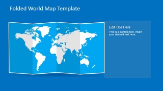 3D Folded Effect Map Template for PowerPoint