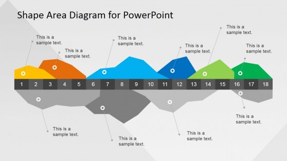 Infographics Area Chart Template for PowerPoint