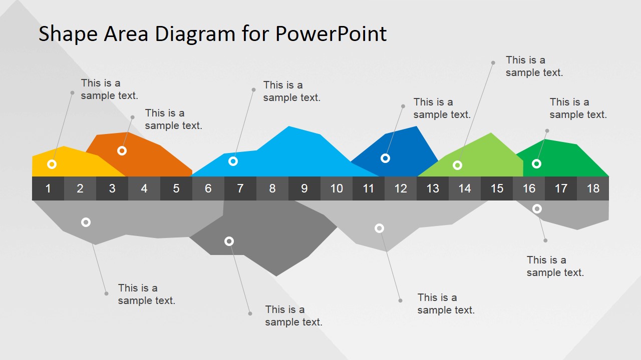 Infographics Data Area Chart for PowerPoint