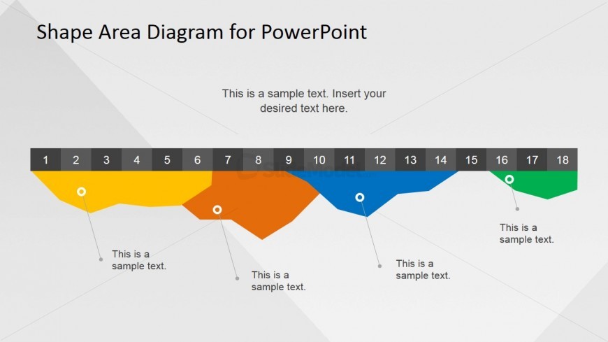 Inverted Area Chart Template for PowerPoint