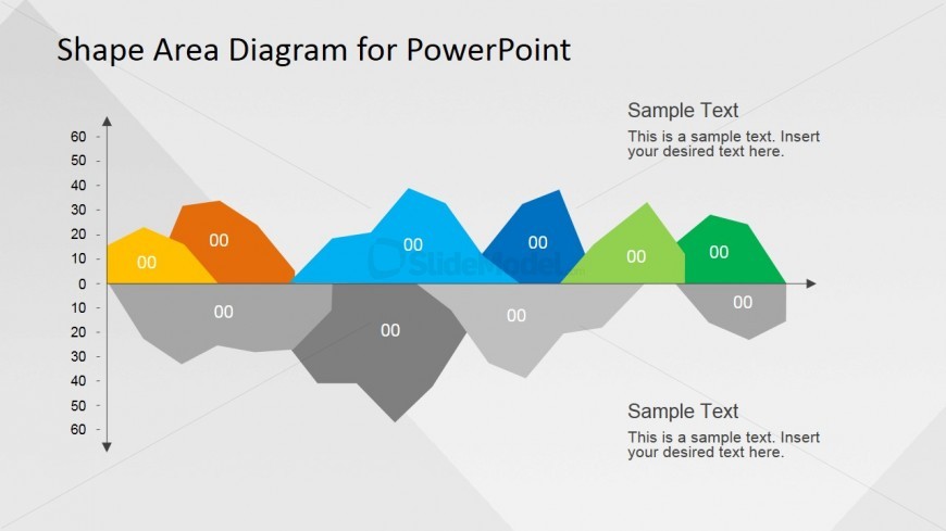 Infographics Area Data Chart for PowerPoint