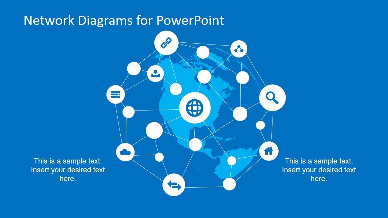 Simple Network Diagrams for PowerPoint SlideModel