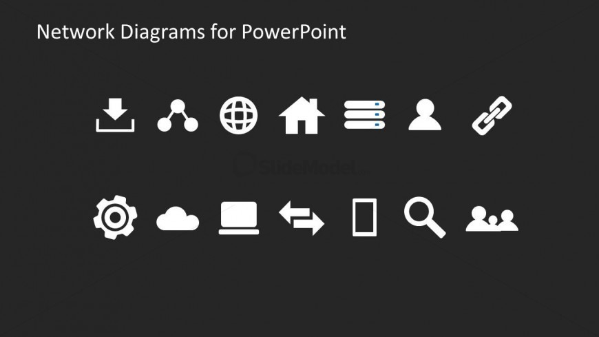 Collection of Network Diagram Icons for PowerPoint