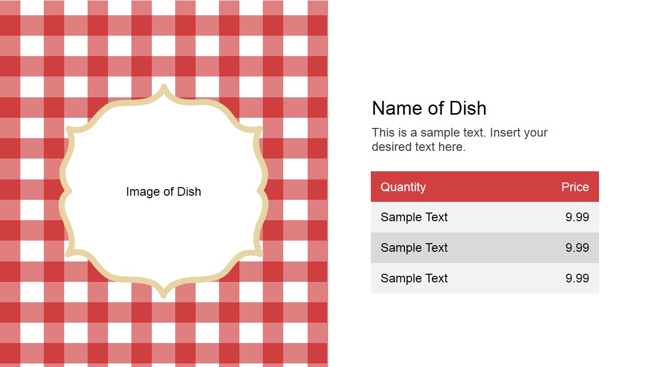 Restaurant Menu PowerPoint Template - SlideModel