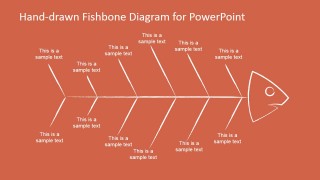 6 Levels Fishbone Diagram Slide for PowerPoint