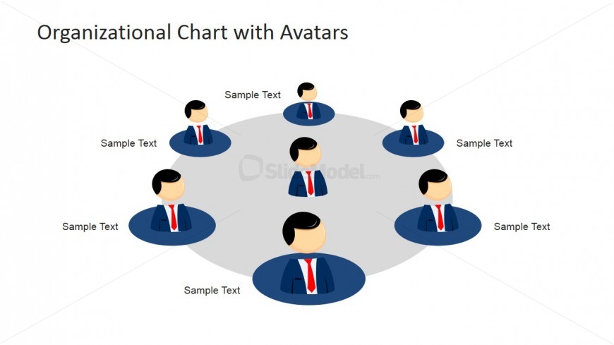 Circular Org Chart Mike Cartoon Avatar
