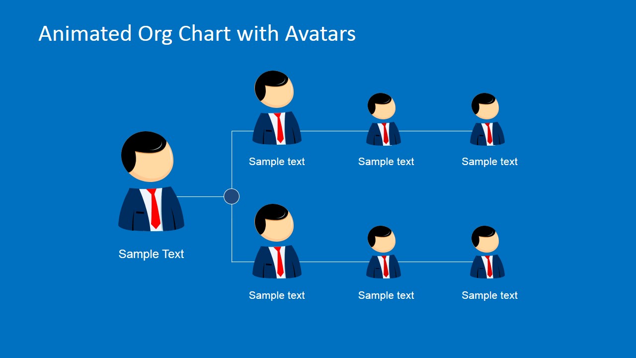 Animated Organizational Chart Slide for PowerPoint