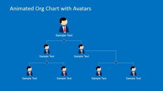 Org Chart Slide Design for PowerPoint with Avatars