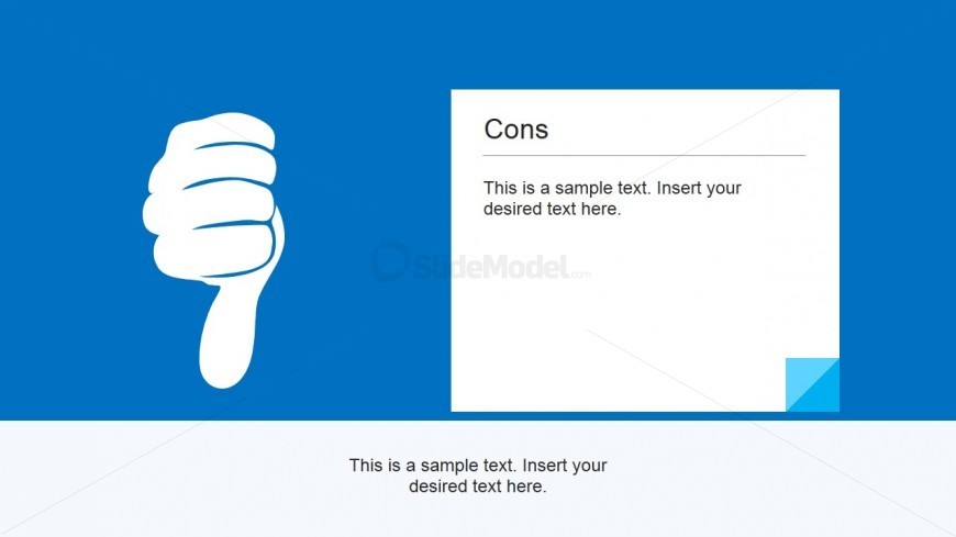 Cons Thumbs Down Picture Illustration for PowerPoint