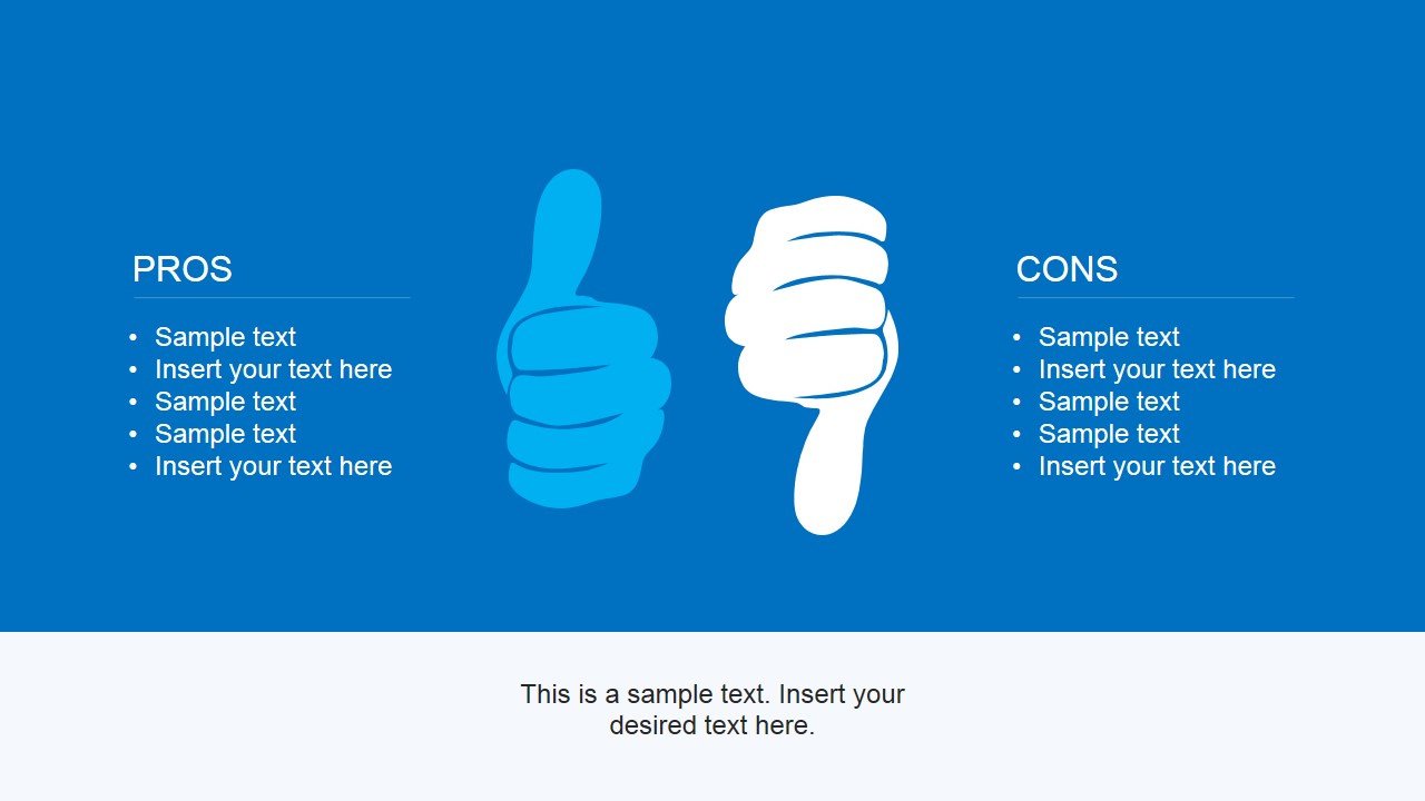 Pros & Cons PowerPoint Template SlideModel